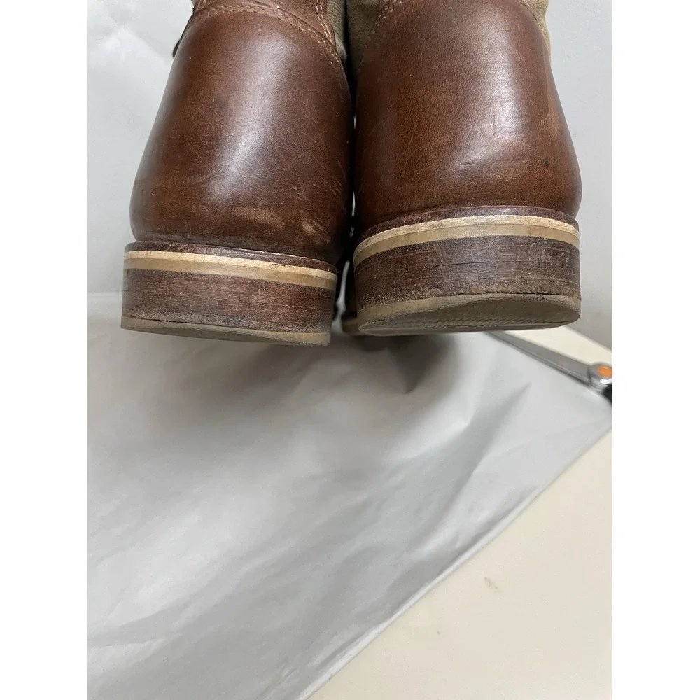 Vintage Wolverine 1000 Mile Boots 541039, Men's US 10 D Leather and Canvas USA